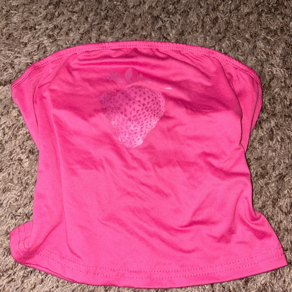 SHEIN Pink Strapless Top